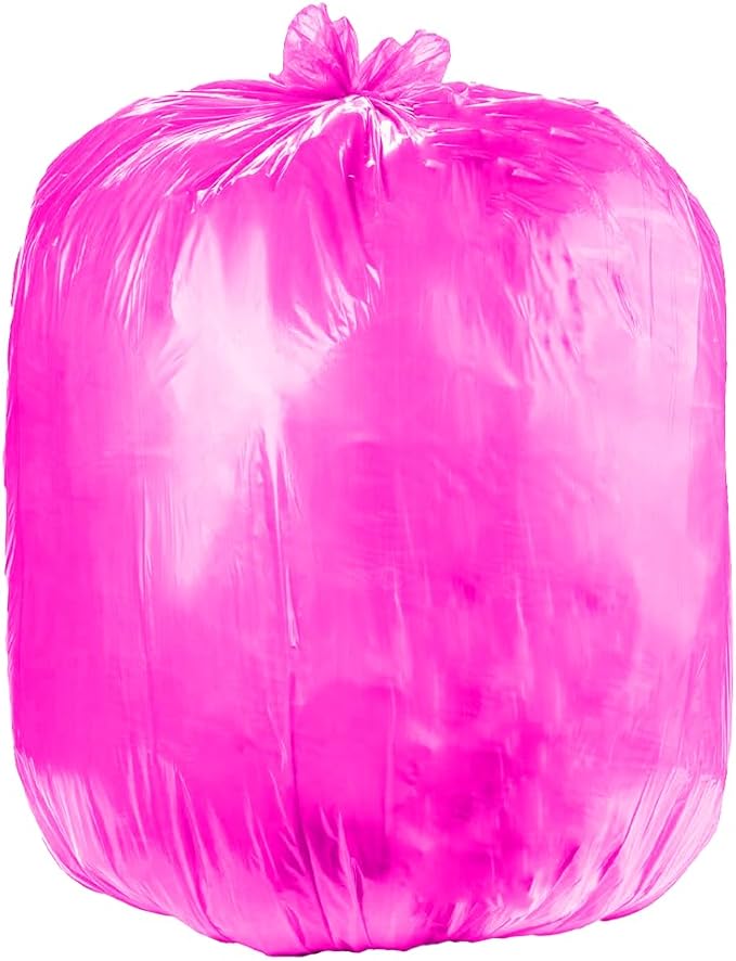 Ultrasac Heavy Duty 55 Gallon Pink Trash Bags
