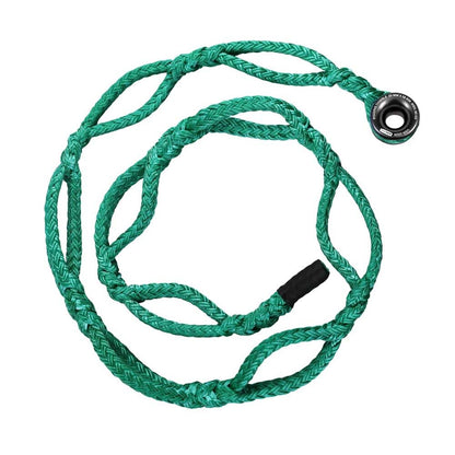 Pelican Rope Arborist Sling, USA Made 3/4" 10 FT Adjustable Rigging Block Sling with Aluminum Ring - Single-Head, 20,000 LBS MBS / 2,000 LBS WLL, 12 Strand Green Polyester, Tree Climbing Gear