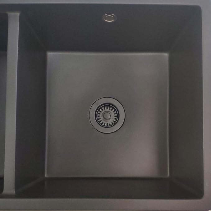 3-1/2 Inch Polymer Black Sink Drain Assembly