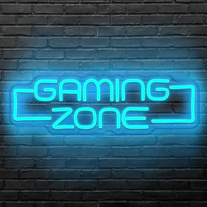 RuCvixkt Gaming Zone Neon Sign,Game Zone Neon Sign for Teens Gamer Room Decor，Gaming Light Neon Sign for Gaming Wall Decor，Led Neon Gaming Sign for Gamer Gifts Boys