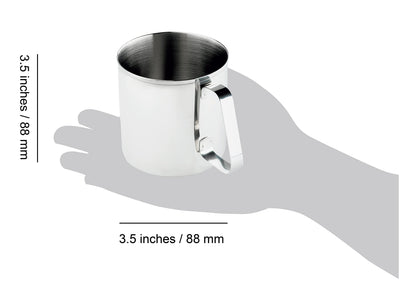 GSI Outdoors Ultra-Durable, Rustproof, Fireproof Glacier Stainless Steel 14 fl. oz. Cup for Backpacking and Camping (Pack of 12)