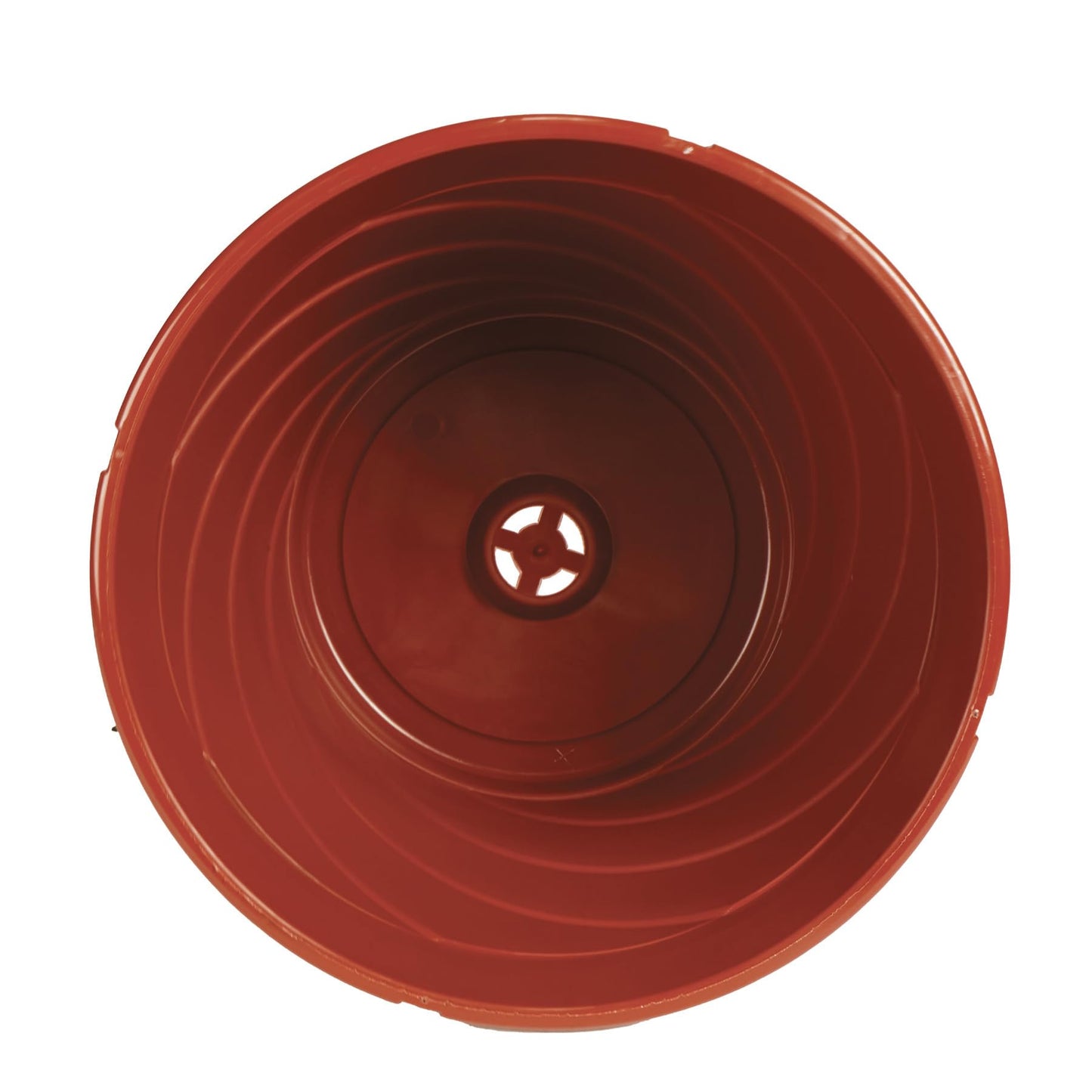 The HC Companies Euro Hanging Basket Planter Decorative 12-Inch Large Plastic Hanging Basket w/Swirl Design for Outdoor Plants, Clay (Pack of 2)