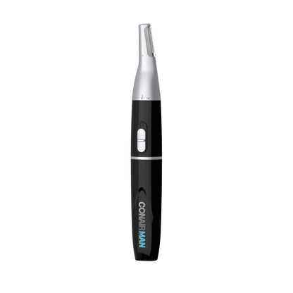 ConairMAN All-in-One Personal Trimmer for Men, for Nose, Ear, Eyebrows and Sideburns Hair Trimmer, 4 piece Men's Grooming Kit, Lithium Battery-Powered
