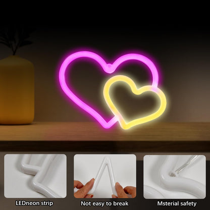 BRIGHTDECK 3 Pcs Butterfly Neon Signs, Neon Light for Bedroom, USB or 3-AA Battery Powered LED Wall Décor for Valentines Day Birthday Gift, Wedding, Party, Home Decor (Pink, Purple, Warm white)