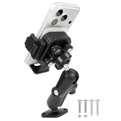FPN Heavy Duty Phone Mount Holder with Vibration Dampener for Boat Truck Car [Camera Friendly] [1s Lock & Release] [Aluminum Screw-Mounted AMPS Diamond Base & Medium Arm], Fits 4.7-7.2" Cell Phones
