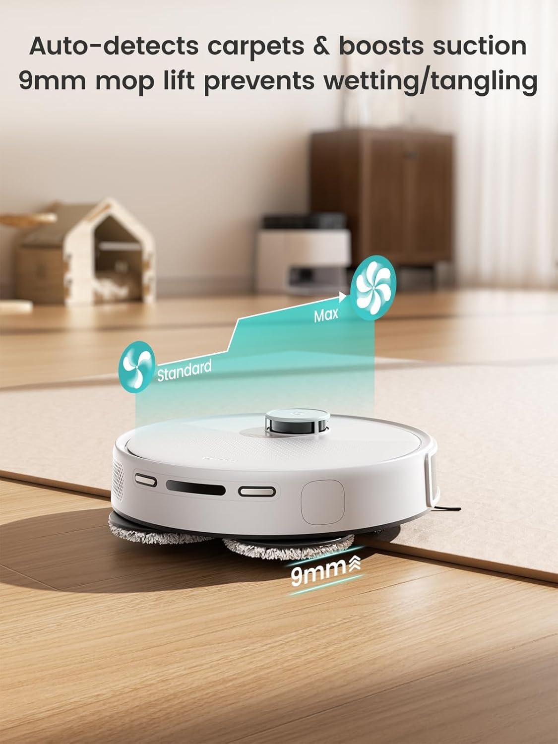 Lefant M210 Pro Robot Vacuum, Slim Quiet, 3 Adjustable Suction Levels, 6 Modes, Robot Vacuum Cleaner for Pet Hair, Hard Floors & Low Carpets, Self-Charging, WiFi/App/Alexa Control, Gray