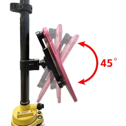 ACCRSNCH Universal Clamp-On Tablet & Phone Mount Holder for Surveying Pole Tripod, Boat Rail, Bike Handlebar, Treadmill & Microphone Stand, for iPad Pro, iPhone & More