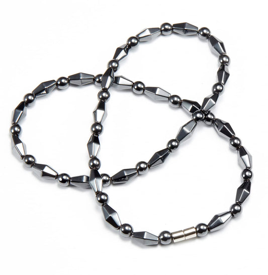 Hematite Magnetic Therapy Necklace, Natural Healing Stone Protection Stone Jewelry Unisex