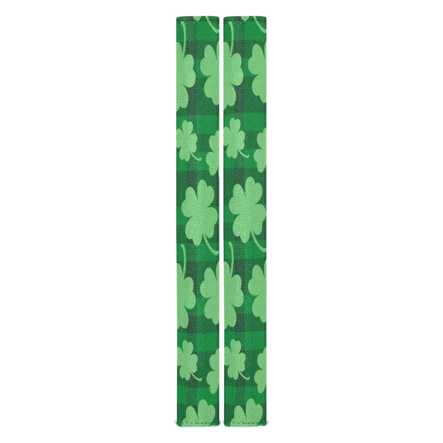 Eionryn St Patricks Day Clovers Refrigerator Door Handle Covers Green Shamrock Buffalo Plaid Kitchen Appliances Gloves for Microwave Dishwasher Fridge Door Cloth Protector 2pcs
