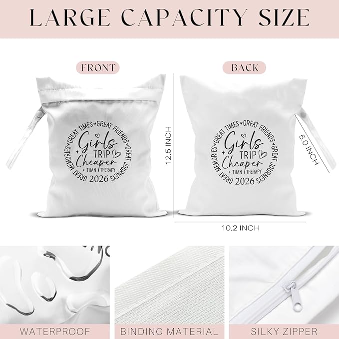 Girls Trip Gifts Wet Dry Bag, Beach Bag Wet Bag Favors,