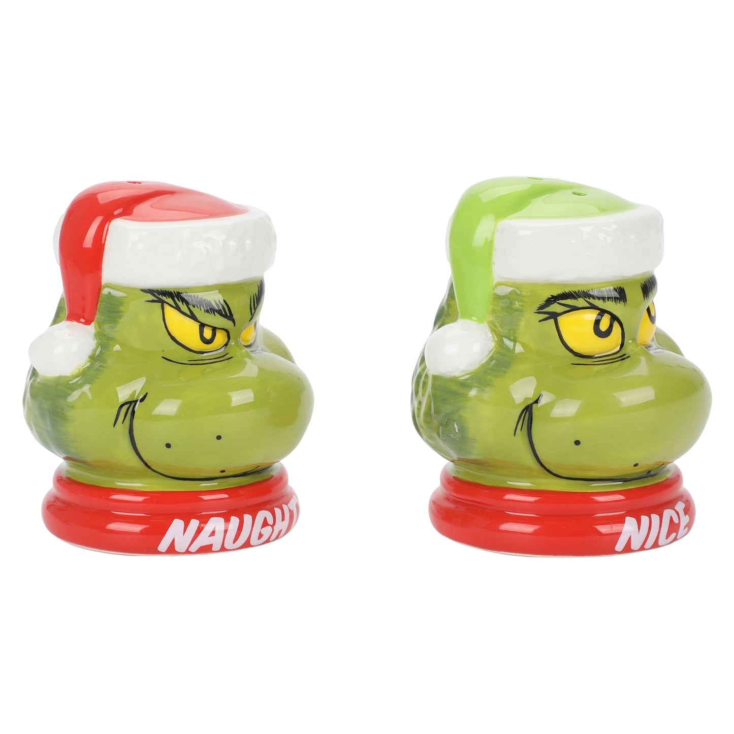 Vandor Dr. Seuss The Grinch Naughty or Nice Salt And Pepper Shaker Set,Multicolor
