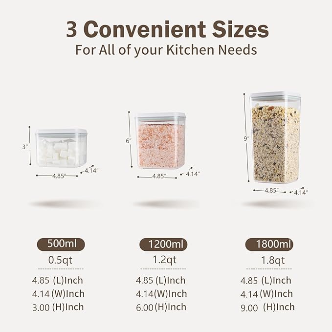 Pop Airtight Food Storage Containers Set