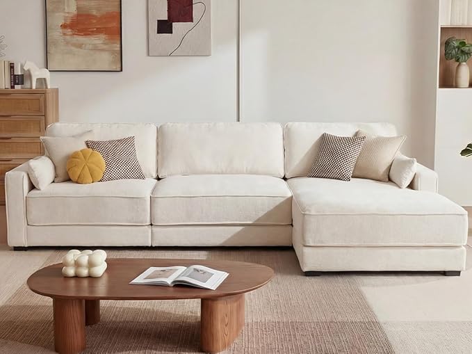 Vipbear 120" Oversized Modular Sectional Sofa, L Shaped Couch Set