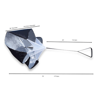 Venmark Running Parachute - 56" Resistance Parachute for Running Speed, Acceleration, and Fitness Training - Workout at Home, Gym, or Track for Men, Women, and Kids - Complete with Carrying Bag