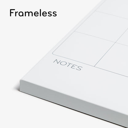 U Brands Square Magnetic Dry Erase Calendar Board, 14"x14", Frameless, includes Marker and Magnet