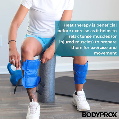 BODYPROX Shin Splint Ice Pack 2 Pack - Reusable Cold and Hot Wrap for Shin Splints Pain Relief, Flexible Ice Pack for Runners