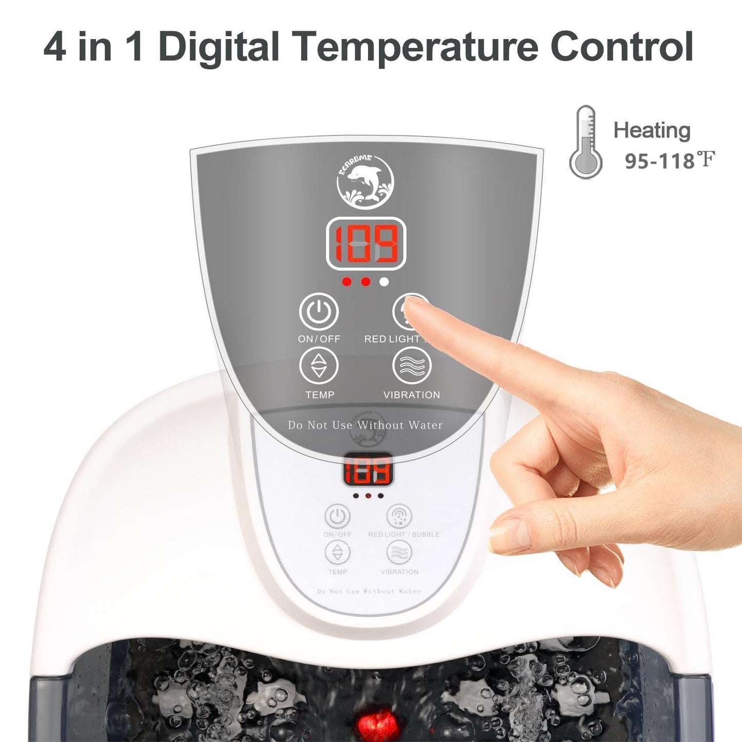 Foot Spa Bath Massager with Heat [2025 Upgraded], Vibration, Temperature Control, Jets, Bubbles and Epsom Salt, Foot Bath Soak Tub with 22 Massage Rollers, Feet Soaking Tub for Relaxation, Purple