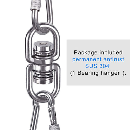 SELEWARE Bearing Swing Swivel, 360° Rotational Device Hanging Accessory for Web Tree Swing, Hammock Chair, Climbing Rope, Aerial Yoga, Kids Swing Swivel,Hold Up to 1200LB