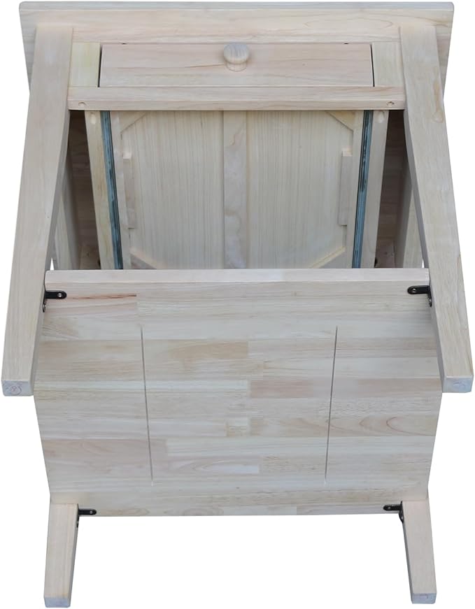 Solid Wood Spencer End Table, Unfinished