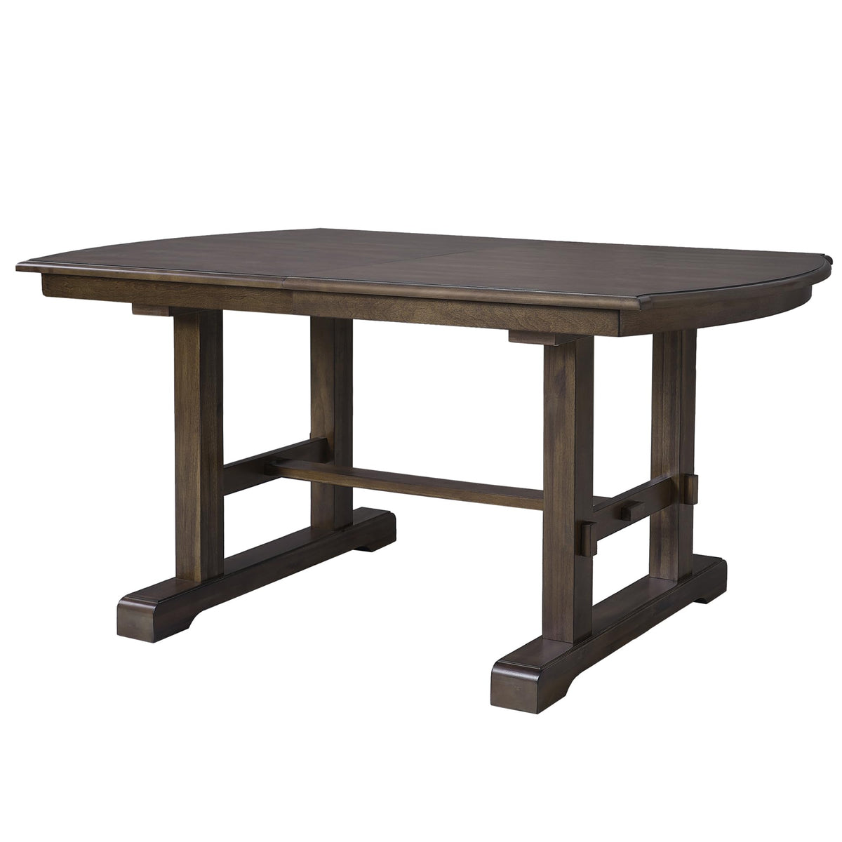 Ball & Cast 60"-78" Extendable Farmhouse Dining-Table for 6-8, Expandable Wooden Kitchen Table with 18" Removable Leaf, Large Retro H-Leg Dining Room Table for 4-8,Space Saving & Sturdy, Brown