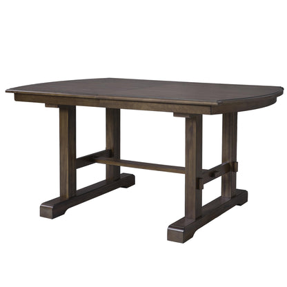 Ball & Cast 60"-78" Extendable Farmhouse Dining-Table for 6-8, Expandable Wooden Kitchen Table with 18" Removable Leaf, Large Retro H-Leg Dining Room Table for 4-8,Space Saving & Sturdy, Brown