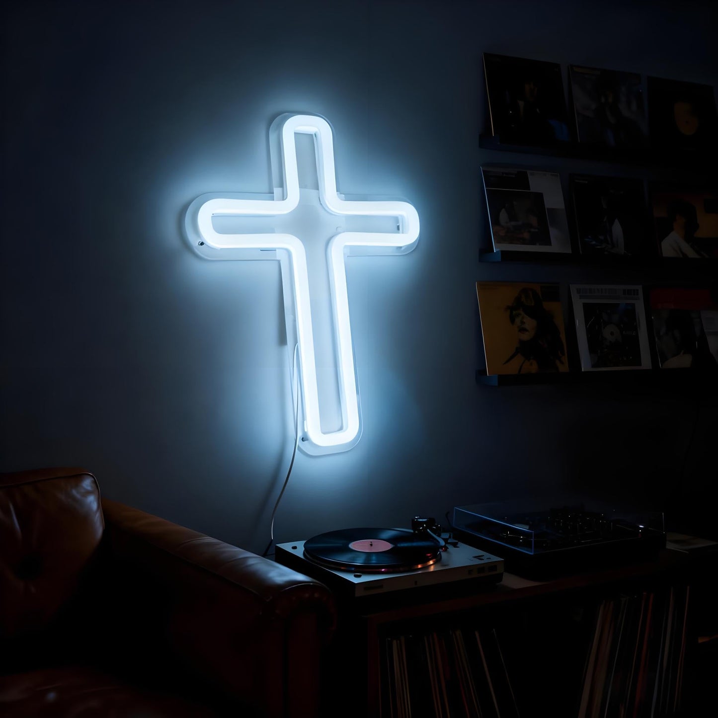 Neonawall Cross Neon Sign for Wall Decor Light Up Letters Religious Led Sign Birthday Party Gifts Led Decorative Night Signs Room Decor Christmas Gift for Religious Family Home Bedroom Baptism Church