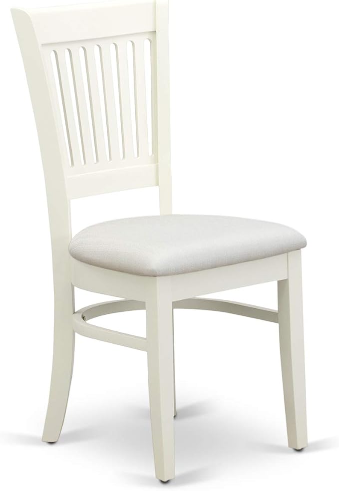 East West Furniture ANVA5-LWH-C 5 Piece Dining Room Table Set Includes a Round
