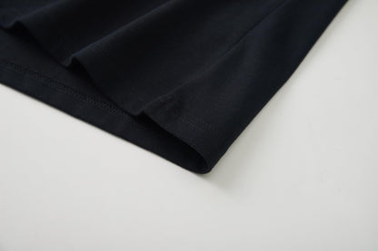 VEIISAR Men's Heavy Weight Crew Neck T-Shirt Mens Premium Cotton Tee Black L