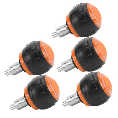 ZAWELIYO Universal Exercise Adjustment Knob Set Smooth Fast Release Versatile Solution for Home Gym Fitness Equipment (Black and Orange)