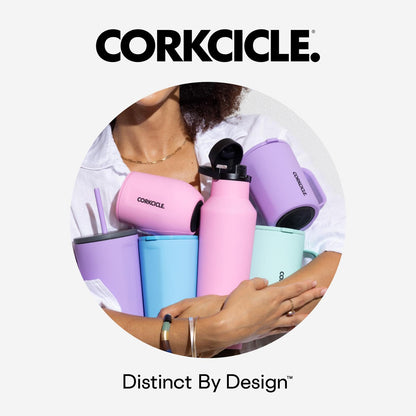 Corkcicle x Rifle Paper Co. Triple Insulated Coffee Mug with Lid & Handle - Keeps Beverages Hot for 3+ Hours - Gift for Mom - Great for Mother's Day or Christmas - 16 oz - Peacock Blue