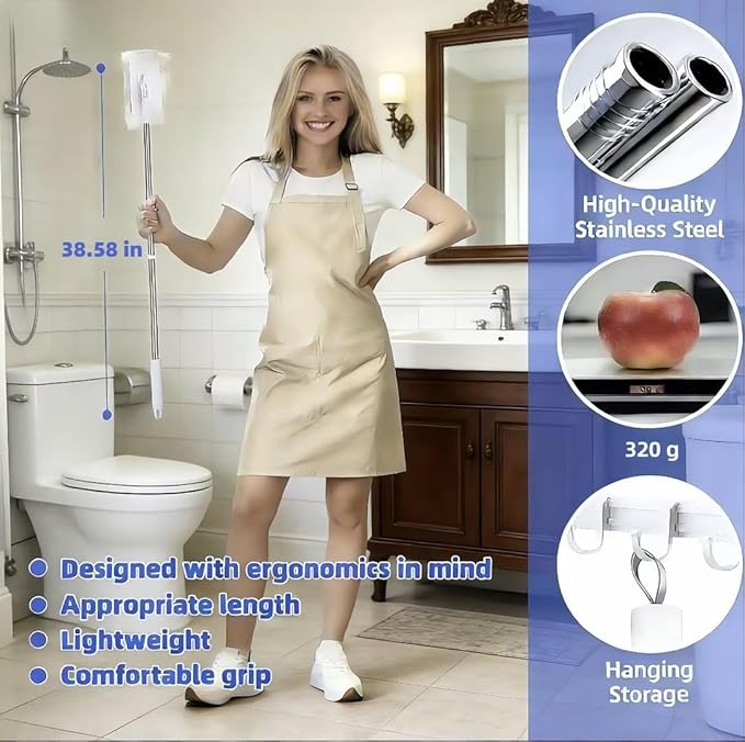 Clip on Mini Mop for Kitchen Counter & Floor – No Wash & Cloth Changing Lazy