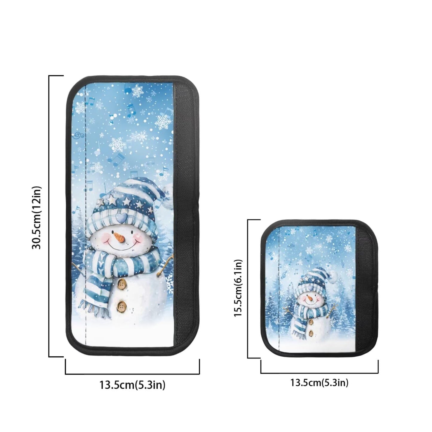 NETILGEN Home Kitchen Decorative Fridge Door Handle Covers Set of 6, Non Slip Kitchen Appliance Decoration for Fridge Dishwashers Microwave Christmas Snowman Blue