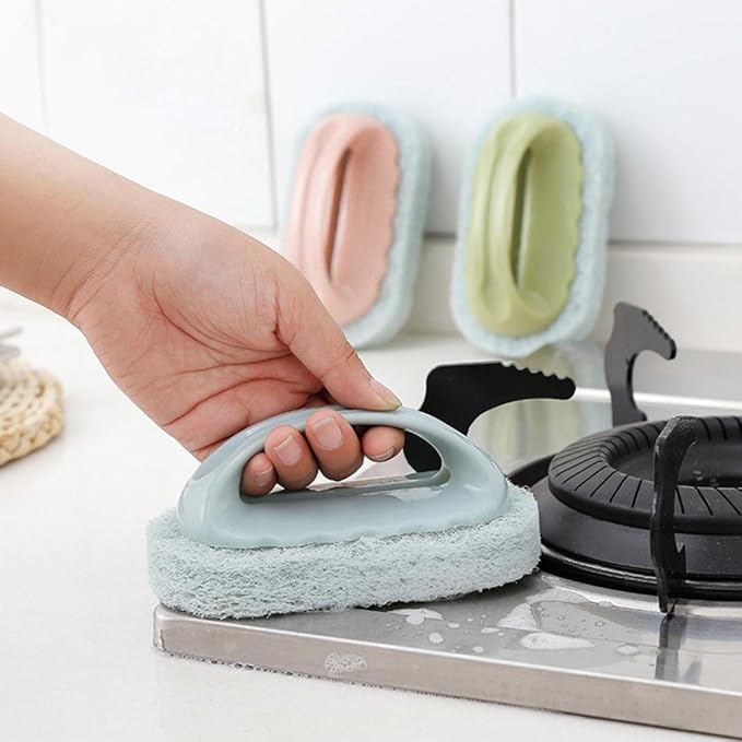 Kitchen Sponge Bathtub Pool Scrub Brush Strong Scouring Dish Washing Cleaning
