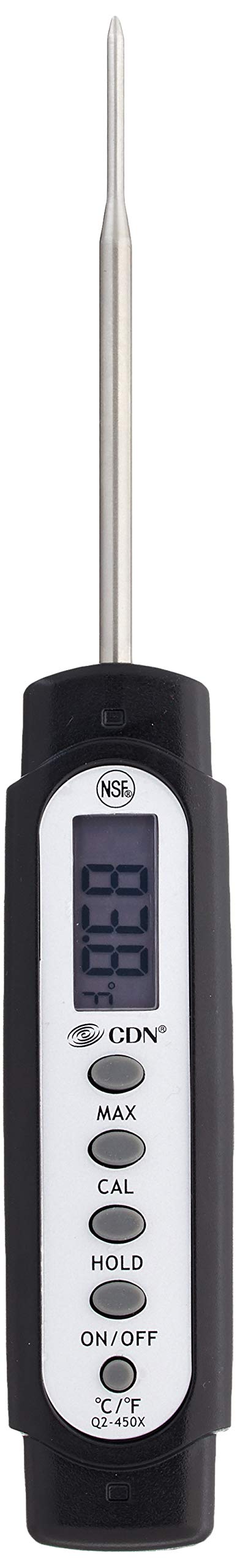CDN Digital Thermometer | NSF Certified | ProAccurate® | 5" Stem with Protective Sheath | For Meat, Poultry, Candy | Easy One-Button Operation | DT392