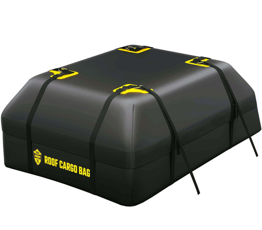 ToolGuards Car Top Carrier Roof Bag + Protective Mat - 100% Waterproof & Coated Zippers 20 Cubic ft - for Cars with or Without Racks