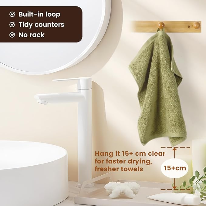 SEMAXE 100% Cotton Washcloths 12-Pack, 13 × 13 Inch Soft Luxury Face Towels –