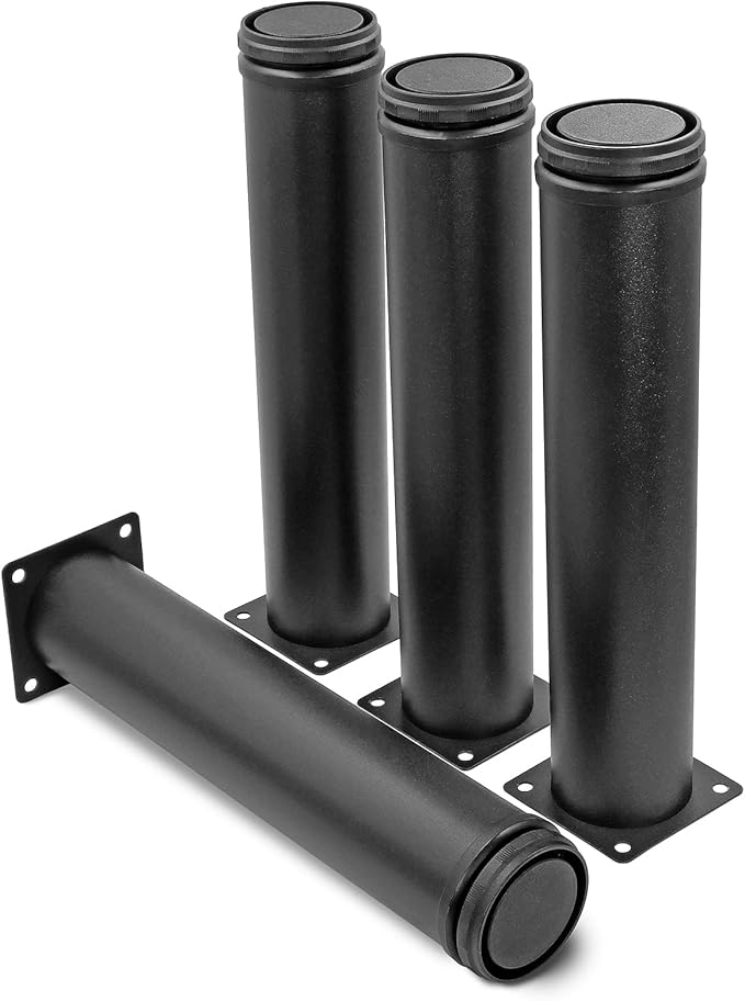 10 Inch Metal Furniture Legs Stainless Steel Adjustable Legs Black Metal Legs