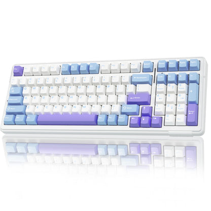 AULA F99 Wireless Mechanical Keyboard,Tri-Mode BT5.0/2.4GHz/USB-C Hot Swappable Custom Keyboard,Pre-lubed Linear Switches,RGB Backlit Computer Gaming Keyboards for PC/Tablet/PS/Xbox