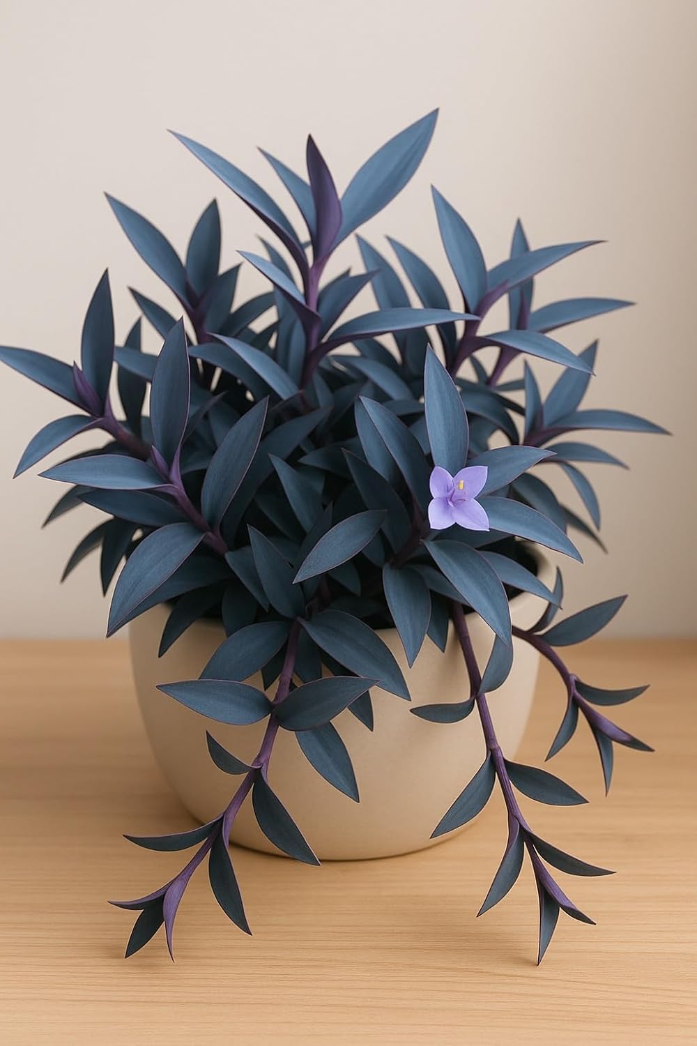 2 Blue Mirage Wandering Dude Cuttings to Grow | 3-4 Inches Long - Tradescantia Spiderwort Cuttings to Grow - Dark Blue/Purple - Easy to Grow Wandering Jew