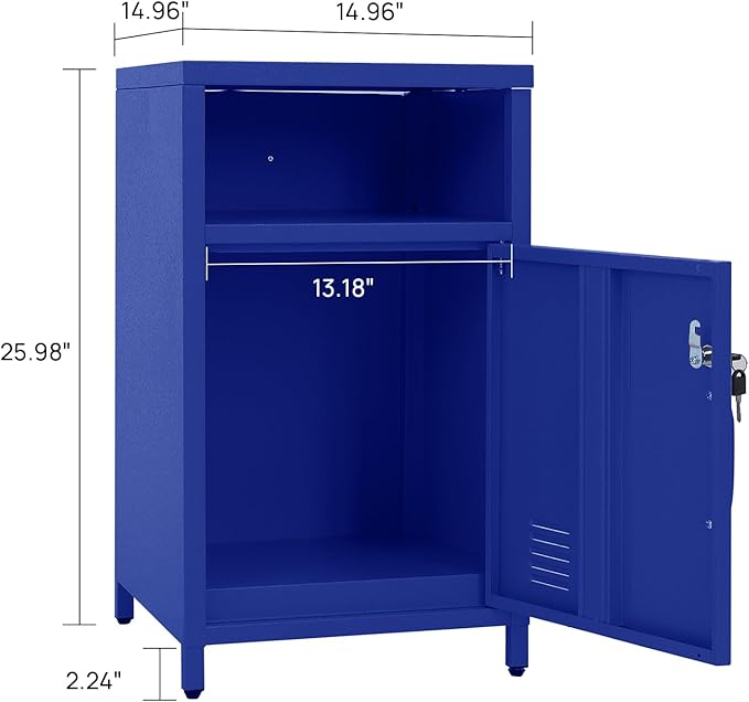 ALBAD Compact Metal Nightstand