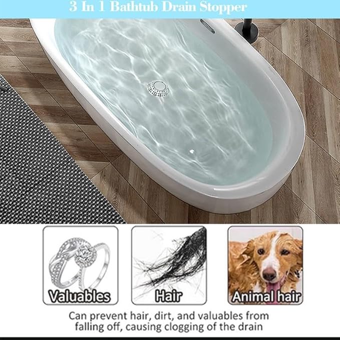 3-in-1 Bathtub Drain Stopper