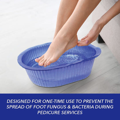 ForPro Professional Collection Universal Pedi Bath Liners - 50% THICKER - Fit Footsie Bath, Disposable Pedicure Foot Tub Liners for Foot Spa Basins & Foot Bath Soaks, Clear, 100-Count