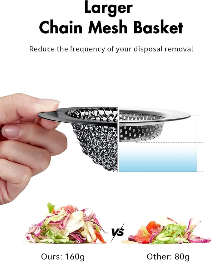 Revolutionary Kitchen Sink Drain Strainer, Patented Reversible Kitchen Sink