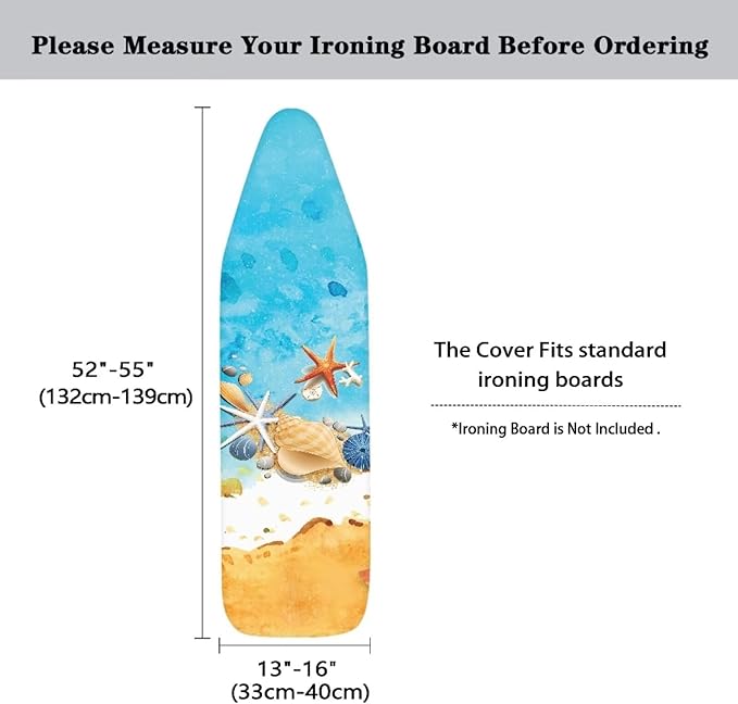 Starfish Ironing Board Cover and Pad Standard Ironing Board Cover