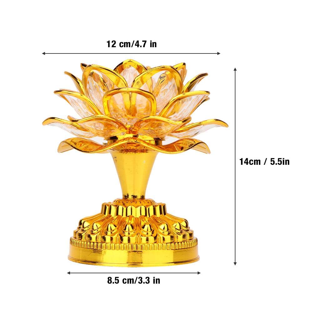 Buddha Machine, LED Lotus Lamp Buddha Lamp Prayer Machine Prayer Machine with 36 Songs (Without Battery)