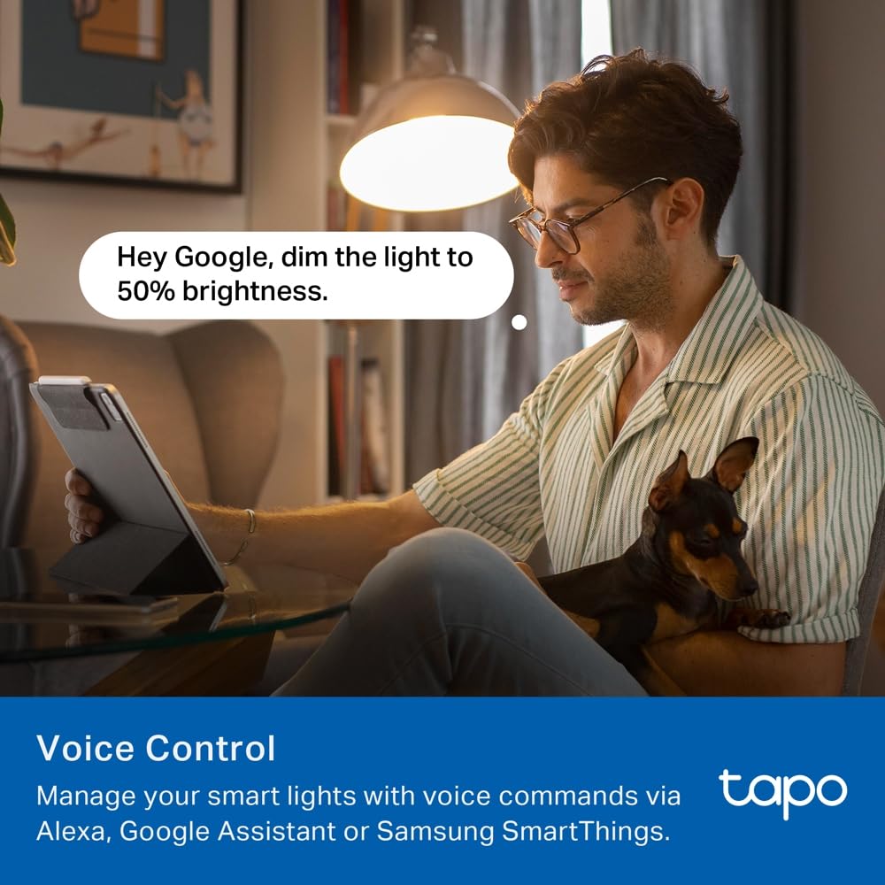Tapo L430C(4-Pack) Smart Bulb, Alexa Light Bulbs, E14, LED Light Bulb, 470 Max Lumens, Dimmable, Colour Changing Light Bulb, Auto Biorhythm,Music Sync,Voice/APP Control,Schedule & Timer