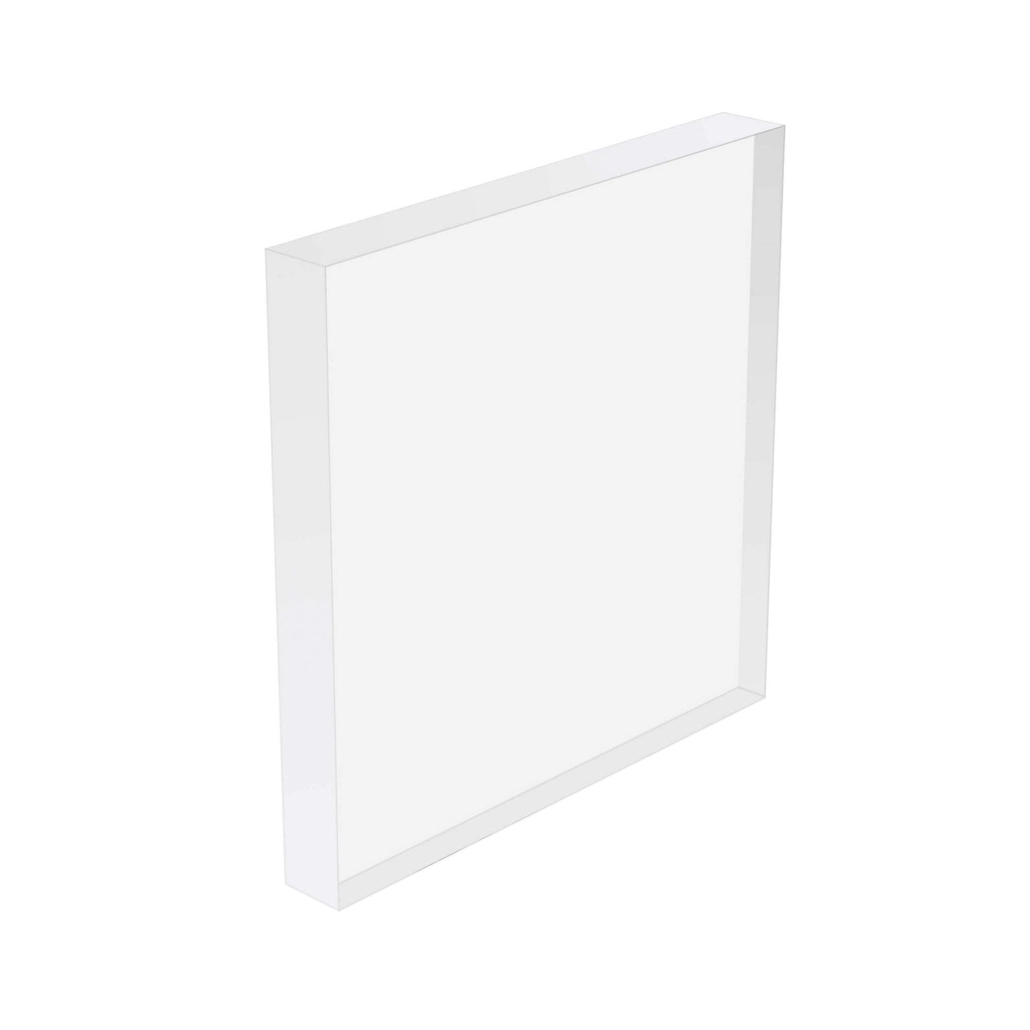 Elitnus Clear Acrylic Display Block – Solid Polished Plexiglass Riser for Jewelry, Figurines, Retail Showcase & Home Decor – Sturdy Acrylic Cube Stand (8" x 8" x 1")