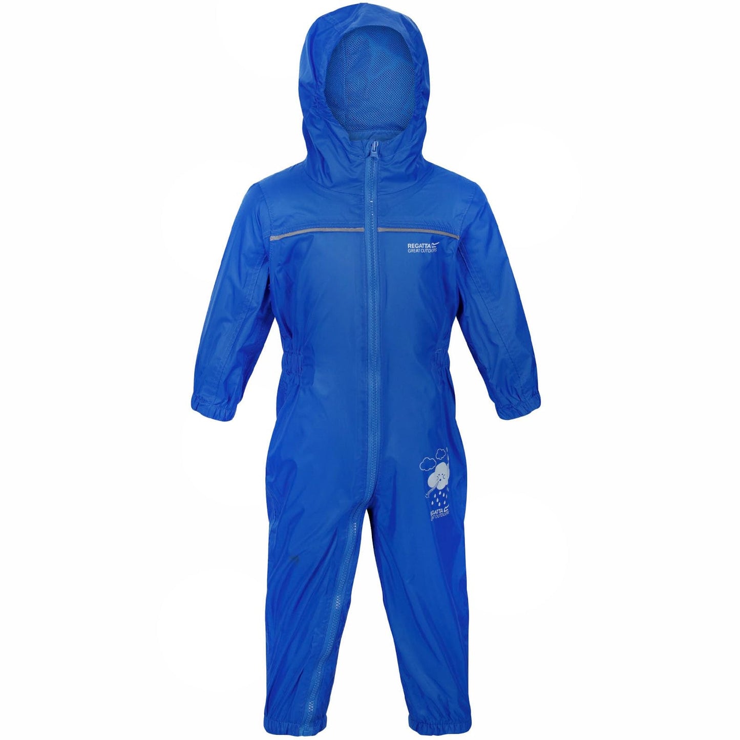 Regatta Kids Puddle IV Puddle suit - all in one waterproof for kids - Breathable and rain proof hooded outdoor warm Puddlesuit - reflective trim and taped Seams - playsuit For Boys and Girls