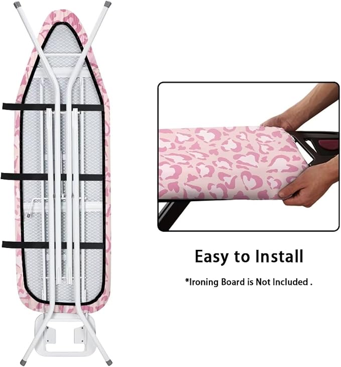 Pink Leopard Ironing Board Cover Table top Ironing Board Cover Full Size Scorch
