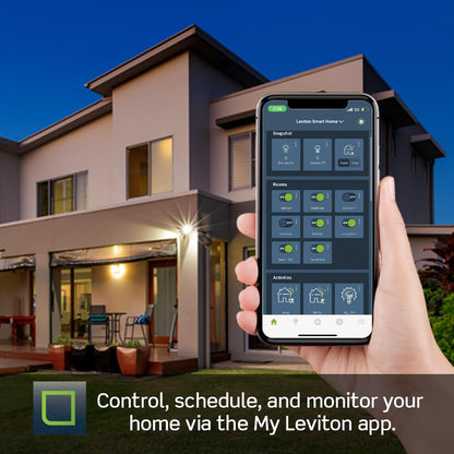 Leviton Decora Smart Switch, Wi-Fi 2nd Gen, Neutral Wire Required, Works with Matter, My Leviton, Alexa, Google Assistant, Apple Home/Siri & Wired or Wire-Free 3-Way, D215S-1RW, White